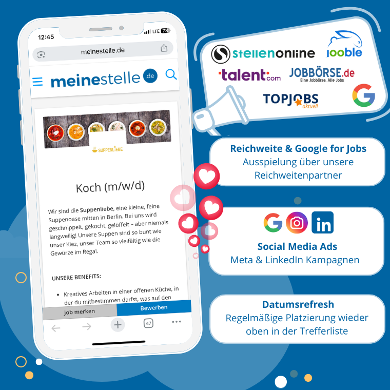 Stellenanzeigen schalten auf meinestelle.de & azubistelle.de